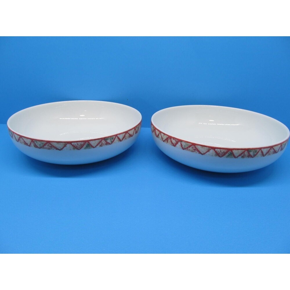 Dansk Travatine Rust Set Of 2 Discontinued Vintage 7 3/4" Indv Pasta Bowls VGC